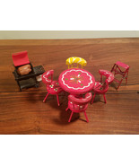 Vintage Set of 8 Various Doll House Furniture And Accessories - £8.54 GBP