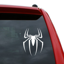 Spiderman / Spider Logo Vinyl Decal | Color: White | 5&quot; tall - £3.94 GBP