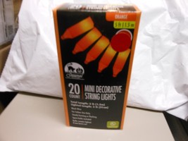 Mini Orange Lights Steady Burn or Flashing Halloween 5&quot; Set of 20 NEW - $202.05 MXN