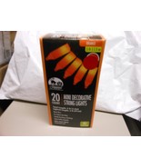 Mini Orange Lights Steady Burn or Flashing Halloween 5&quot; Set of 20 NEW - $199.76 MXN