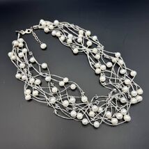 S&amp;S Disigner Vintage Sterling Silver 925 Necklace Jewelry Mother of Pear... - $148.00