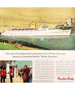 1958 Canadian Pacific White Empress Ship Advertisement Nautical Boat DWII29 - $41.01 CAD