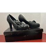Torrid Black Pumps Sz 7 D Width White Polka Dots Pre-2007 - $39.59