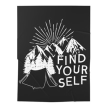 Custom Baby Swaddle Blanket, Personalized with &quot;Find Yourself&quot; Mountain Adventur - £29.96 GBP