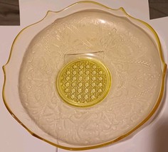 Vintage Lancaster Landrum Topaz Yellow Depression Glass 12&quot; Serving Cons... - $16.00