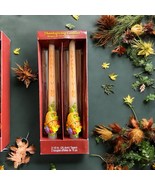 Set of 2 American Greetings Thanksgiving Basket 10&quot; Taper Candles Cornuc... - $14.37