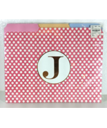 Set of 9 SIMPLE DOTS FILE FOLDERS File Cut Foil J Letter Size Blueink St... - $8.90