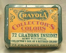 Crayola Collector’s Colors Tin 72 Crayon Limited Edition 8 Retired Color... - £26.01 GBP