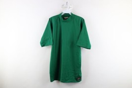Vtg 60s General Athletic Products Mens L Blank Mock Neck Knit T-Shirt USA Green - £54.17 GBP