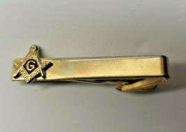 Vintage Rare Masonic Gold Tone Tie Clasp / Clip  Freemasonry G Symbol - £15.92 GBP