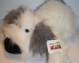 Tri Russ Woofie Sheep Dog Shaggy White Gray Plush Furry Puppy 48956 Soft... - $33.95