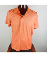 Tasso Elba Mens 2XL XXL Orange Short Sleeve Polo Shirt Supima Cotton - $22.49