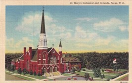 Fargo North Dakota ND St Mary&#39;s Cathedral And Grounds Postcard E04 - £2.35 GBP