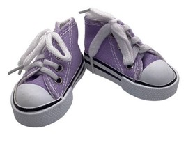 Shoes fit 1/3 bjd smart doll lt purple 3 inch canvas high top Imperfect Read - £8.43 GBP