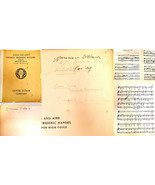 Maureen O&#39;Hara Twice Signed Personally Owned Used + Notated 1905 Song Book - £782.25 GBP