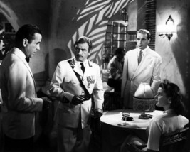 Casablanca Humphrey Bogart Cast 8X10 B&amp;W Photo - £7.64 GBP
