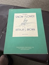 Snow Flower for Piano, 1937, vintage sheet music - £4.47 GBP