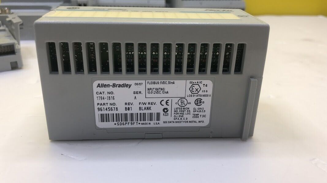 Allen-Bradley Flex I/O 1794-IB16 Ser. A 96145678 Rev. B01 - $32.99