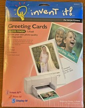 INVENT IT! Greeting Cards Gloss Finish 1/2 Fold - 10 Cards/Envelopes  - £8.59 GBP