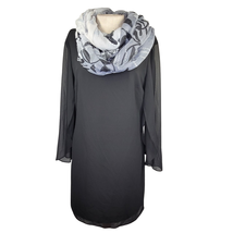 Black Cocktail Dress with Infinity Scarf Size Small  - £27.37 GBP
