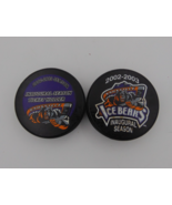 Lot of 2 KNOXVILLE ICE BEARS 2002-2003 Inaugural Season Pucks VINTAGE - €10,26 EUR