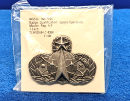 USAF Air Force Qualification Space Operation Master Reg AF Badge 1984 Se... - $10.50