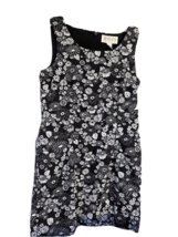 Casual Corner Annex Sheath Dress Womens Size 2 Black &amp;White Daisy Floral Career - £19.59 GBP