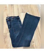 Pilcro The Icon Flare Jeans Women’s Size 28 Blue High Rise 31.5&quot; Inseam EUC - $513.48 MXN