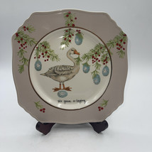 Anthropologie Lou Rota 12 Days Christmas Geese A Laying  #6 Dessert Plat... - £25.27 GBP