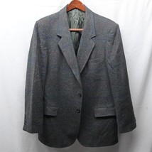 Arnie II 46L Gray Windowpane Flannel Tweed 2 Button Blazer Jacket Sport ... - £31.85 GBP