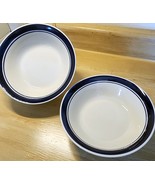 Gibson Housewares Cereal / Salad Bowl Blue Stripe Dishwasher &amp; Microwave... - $16.03 CAD