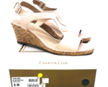 Charter Club Shelbee T-Strap Wedge Sandals- Blush, US 9M - $25.00