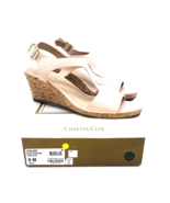 Charter Club Shelbee T-Strap Wedge Sandals- Blush, US 9M - £19.59 GBP