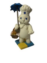 Pillsbury Dough Boy Figurine Danbury Mint Calendar 1997 Birthday April Umbrella - £29.70 GBP