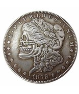 Rare Antique USA United States 1878cc Year Morgan Dollar Skull Coin. Exp... - $27.90