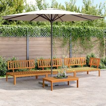  Pallet Sofa Set Natural Wood Solid acacia wood Large Modular - €507,49 EUR