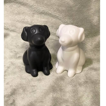 Refined Rustic Sitting Dog Smooth Glazed Resin Salt &amp; Pepper Shakers- NEW - £9.47 GBP