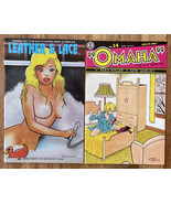 Leather &amp; Lace #18 and Omaha: The Cat Dancer #14 1990-1991 Mature Comics... - £24.96 GBP