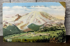 Postcard Sunrise Day Lodge Mt. Rainier WA Washington - £2.95 GBP