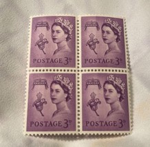 Queen Elizabeth II Her Majesty&#39;s Postage Stamp 3d Vintage - £8.31 GBP