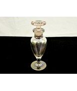 Urn Shape Vanity Perfume Bottle, Footed w/Hexagon Stem, Vintage Carnival... - $33.50 CAD