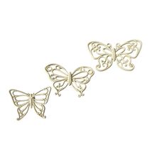 VTG Butterfly Wall Art Homco 70’s MCM Rattan Look Plastic 3 Pieces Cabin... - $15.83