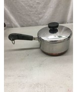 Revere Ware 1 qt Sauce Pan w/Lid Copper Clad Steel USA VGUC Clinton 88 1801 - €17,36 EUR