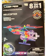 Laser Pegs 8-in-1 Helicopter Toy lighted Construction Set, light-up, STEM - $14.85