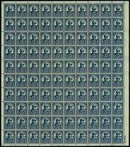 648, Mint VF NH 5¢ Complete Sheet of 100 Stamps CV $2500 - Stuart Katz - £1,185.24 GBP