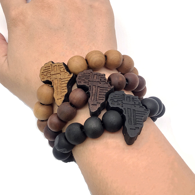 Free Shipping!!10mm Hip Hop Men's Beaded Bracelets can mixed 3 colors - £14.01 GBP