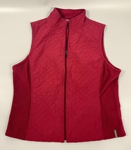 Columbia Vest Womens Medium Nylon Fleece Quilted Mock Neck Outdoors Hiking - £12.40 GBP
