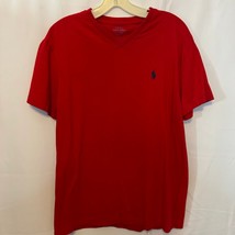 Polo Ralph Lauren Red V-Neck Tee Classic Fit Short Sleeve Men’s Small - $471.55 MXN