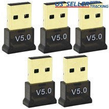 5Pcs Usb Bluetooth 5.0 Adapter Dongle Pc Audio Speaker Headset Keyboard Mouse - £17.55 GBP