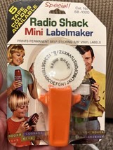 Vintage USA Made Orange DYMO Radio Shack 3/8&quot; Mini Embossing Labelmaker 68-1020 - £11.67 GBP